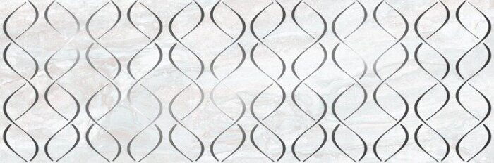 Groove Delacora декоративная плитка белая с рисунком глянцевая 24,6х74см