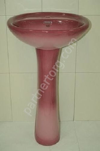 Умывальник с пьедесталом Huida HD4, CTR RED контрастный красный