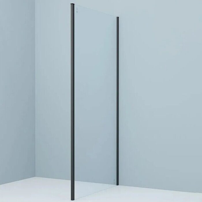 Veconi KP11B-90-01-C4 боковая панель 90х195 см, профиль черный, стекло прозрачное