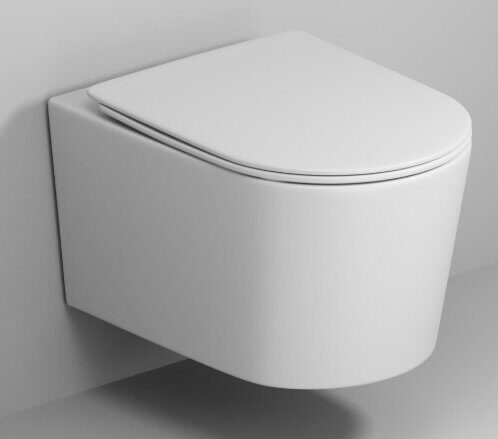 Унитаз подвесной безободковый со смывом Торнадо с сидением микролифт GR-4499MSQ