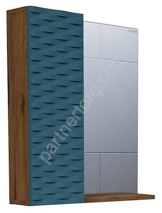 Альба 65 Бриз, Дуб веллингтон зеркало со шкафом в ванную комнату Grossman