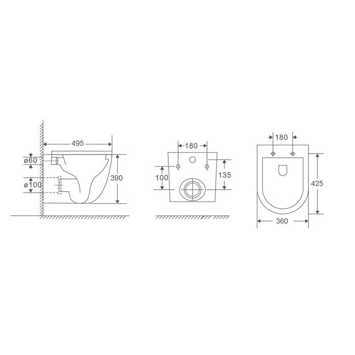 Calypso CS93UQ-TKS унитаз подвесной Торнадо ультратихий с сидением