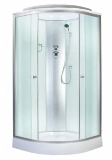 4021D fabric white душевая кабина Aquapulse 80х80х220см, белое стекло, низкий поддон