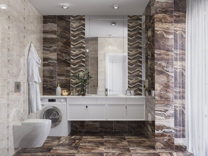 Atlas плитка для пола коричневая матовая 42х42см Azori