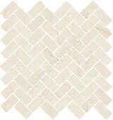 Room White Stone Mosaico Cross патинированная мозаичная плитка белая Italon 31,5х29,7см