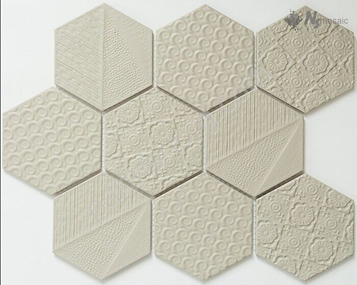 Керамическая мозаика матовая бежевая Rustic series R-331