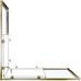 Lite CR-100-C-BG душевой уголок 100см, стекло прозрачное, профиль золото