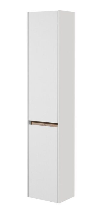 Нортон шкаф-пенал подвесной белый для ванной комнаты левый Aquaton