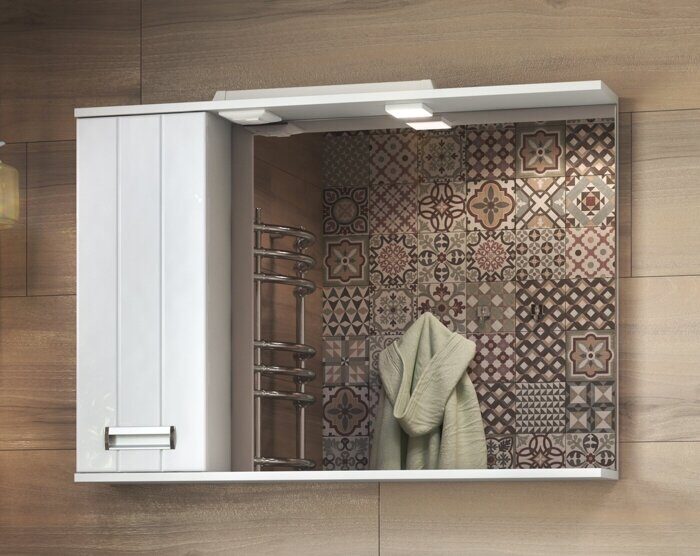 Diana 1000 зеркальный шкаф в ванную комнату с подсветкой
