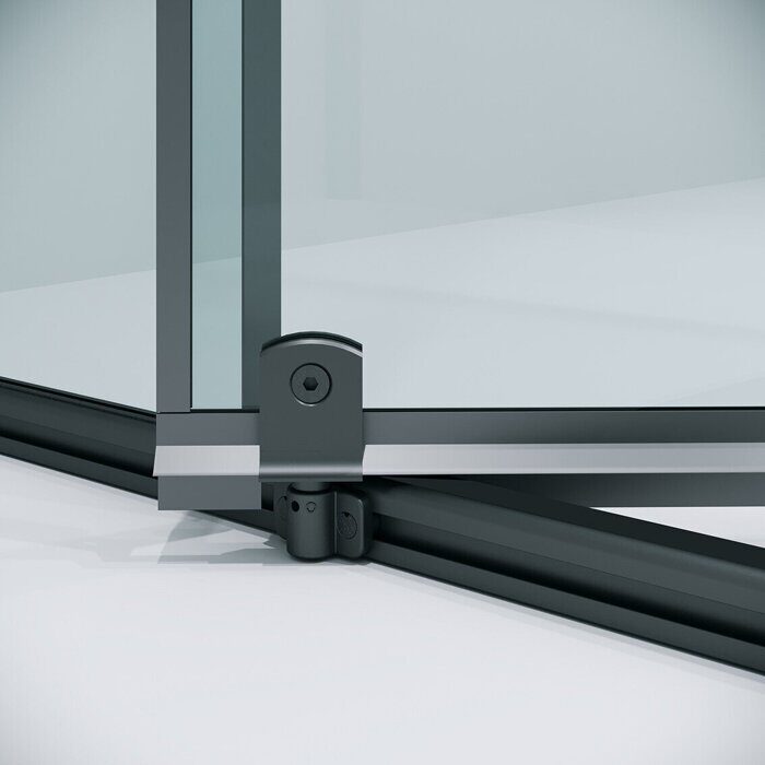 Niagara Nova NG-35-9AGR дверь в нишу распашная 90х195см, профиль графит