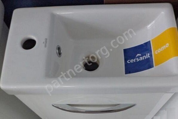 Como 40 см раковина встраиваемая белая, Cersanit