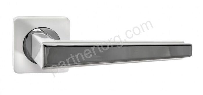 Ручка дверная Чиэра, супер белый/хром блестящий INDH 311-02 SW/CP