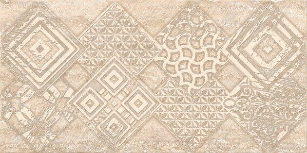 Ascoli Beige Geometria декор бежевый сатинированный 31х63см Azori