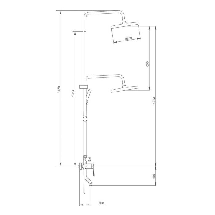 S50.24.03 Splenka Душевая система, сатин золотой