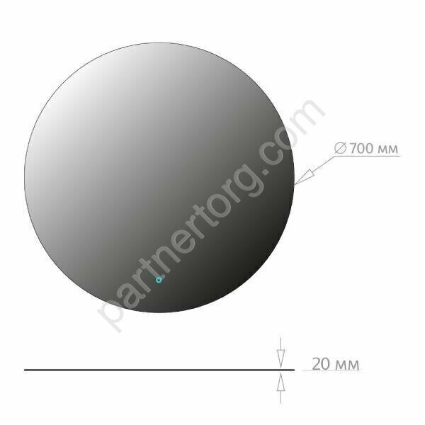 Зеркало для ванной комнаты Сола с LED подсветкой 70х70см