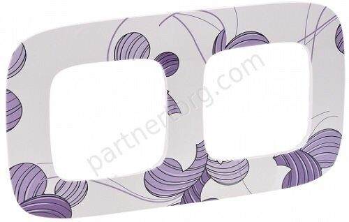 Рамка 2 поста для серии Valena Legrand Allure в цвете флора