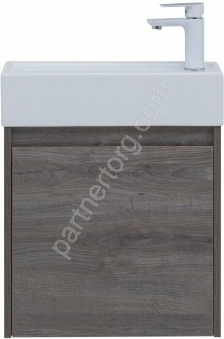 Nova Lite 50 тумба дуб рошелье для ванной комнаты 1 дверь с раковиной-столешницей  50 (TOP COUNTER) Sanovit Aquanet