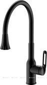 HB42830-7 Haiba Смеситель для кухни, гибкий излив, нержавеющая сталь, черный