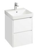 Сканди 45 см тумба подвесная белая для ванной комнаты с раковиной Адриана 45 Aquaton