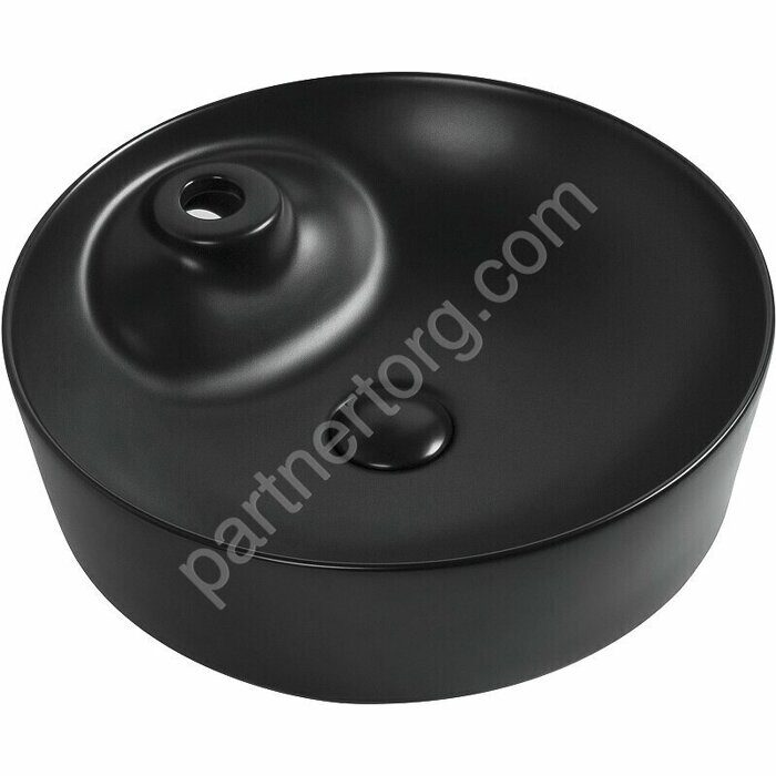 Moon-2 раковина накладная черная 430х430х130 с отверстием под смеситель