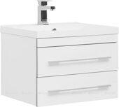 Верона New 58 тумба белая для ванной комнаты 2 ящика с раковиной-столешницей Нота 58 Aquanet