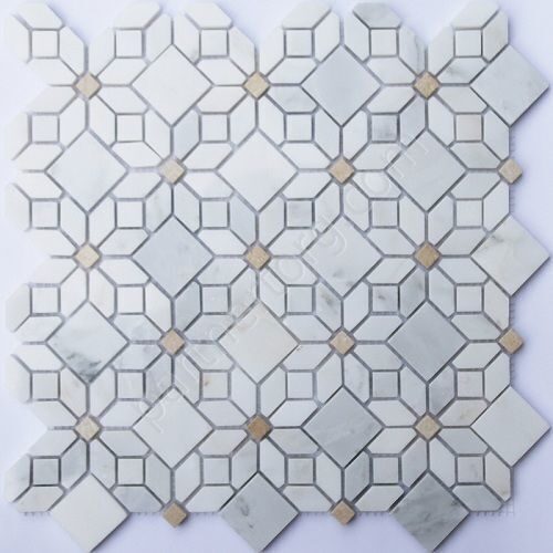 Camomile Pol белая Stone Orro Mosaic каменная мозаика