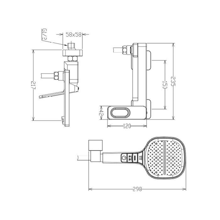 Raglo R51.30.06 смеситель для ванны, черный