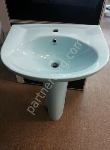 Умывальник с пьедесталом Huida HD203, LB светло-голубой