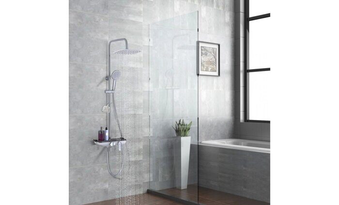 Tropic LM7012C, душевая система с тропическим душем, поворотный излив, хром Lemark