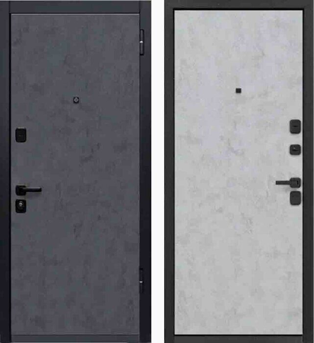 Монтана 7,5см дверь входная стальная МДФ Бетон лофт графит, МДФ Бетон Серый