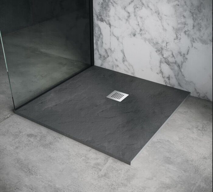 Grossman Strong GR-S29090Q душевой поддон каменный низкий 90х90см графит