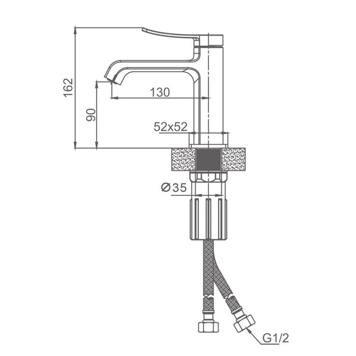 S31.10.06 Splenka Смеситель для умывальника, черный
