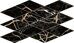 Charme Extra Laurent Mosaico Diamond суперполированная мозаичная плитка чёрная Italon 28x48см