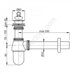 Сифон бутылочный для раковины AlcaPlast A437, хромированная латунь