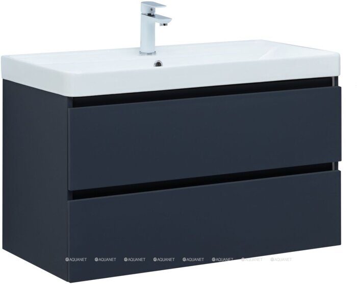Вега 2.0 90 тумба маренго для ванной комнаты 2 ящика Aquanet