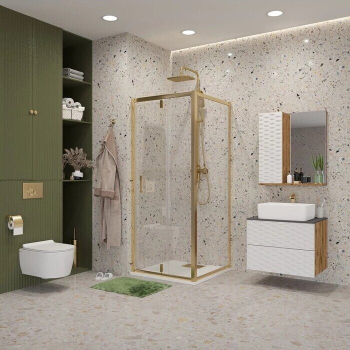 Niagara Nova NG-43-9AG-A110G душевое ограждение 90х110см, распашная дверь