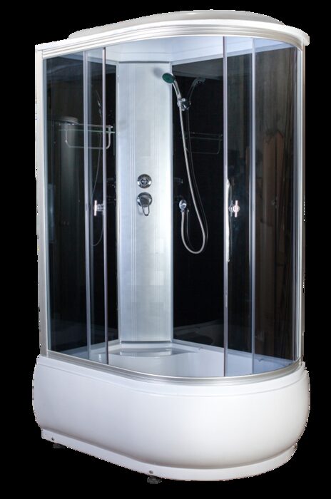 4006D grey black душевая кабина Aquapulse 120х80х220см, темное стекло, глубокий поддон