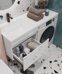 Urban 600-0-1 тумба подвесная белая для ванной комнаты с раковиной-столешницей над стиральной машиной Kamilla 120