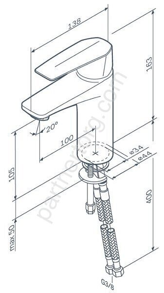 0 F90A02100 Gem Am.Pm смеситель для умывальника, хром Распродажа
