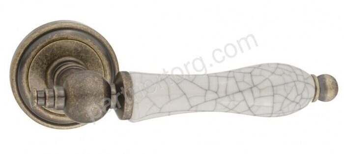 Ручка дверная Мишель, состаренная бронза с керамикой/кофе DH 615-16 OB/CC