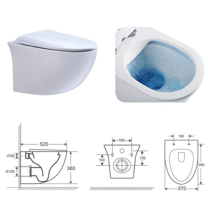 B207OK-SET комплект  подвесной унитаз Calypso CS207OK и инсталляции CS501A