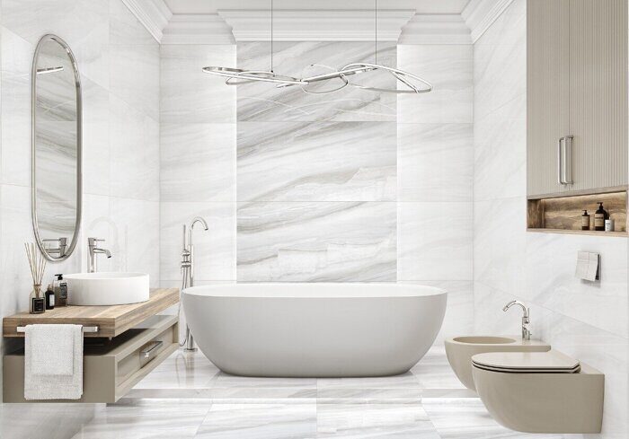 Barcelo White LCM керамогранит белый глянцевый 120х60см