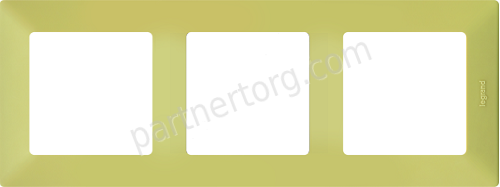 Рамка 3 поста для серии Valena Legrand Life в цвете лайм