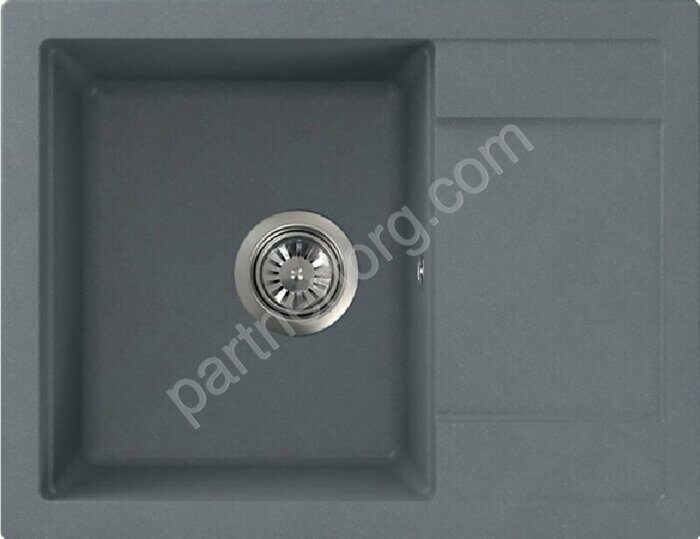 Fostogran FG 64-50, 630х500 кварцевая кухонная мойка, цвет искристый серый