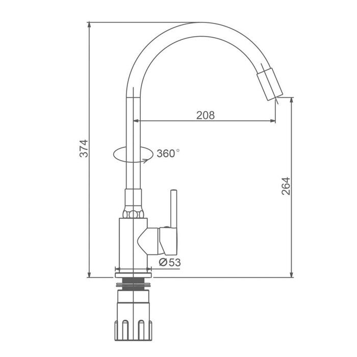 S201.4408.03 Splenka Смеситель для кухни, сатин золотой