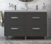 Orlando 120 Velvex напольная тумба графит для ванной комнаты с раковиной Classic 120