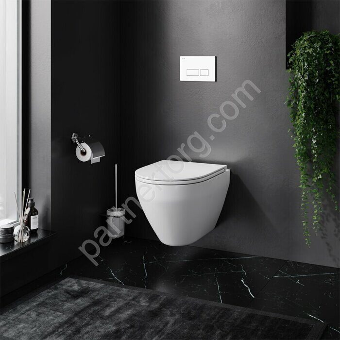 Spirit FlashClean AM.PM комплект инсталляция с клавишей Pro S белый с подвесным унитазом  IS47001.701700