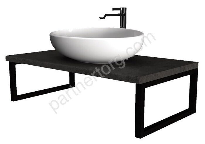 Grunge Loft Marka One Бетон темный столешница для ванной комнаты под раковину настольную