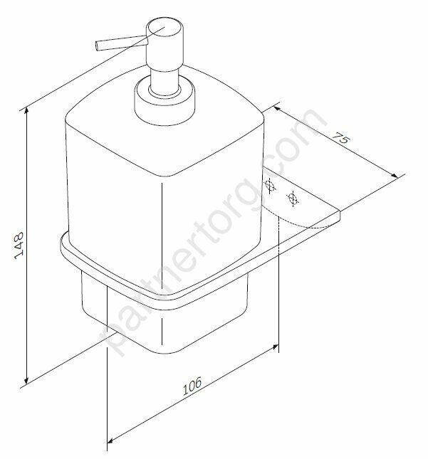 Стеклянный диспенсер для жидкого мыла с настенным держателем, хром A50A36900 Inspire 2.0
