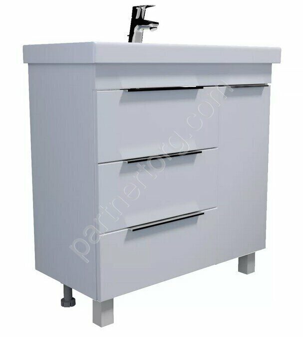 Gaula 80Н 3я 1д тумба напольная белая